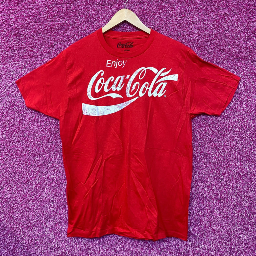 Coca-Cola Enjoy Coke Spell-Out Cursive Logo Promo Tee L product image 1