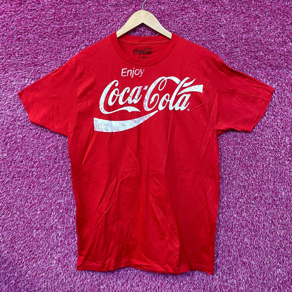 Coca-Cola Enjoy Coke Spell-Out Cursive Logo Promo Tee L product image 1