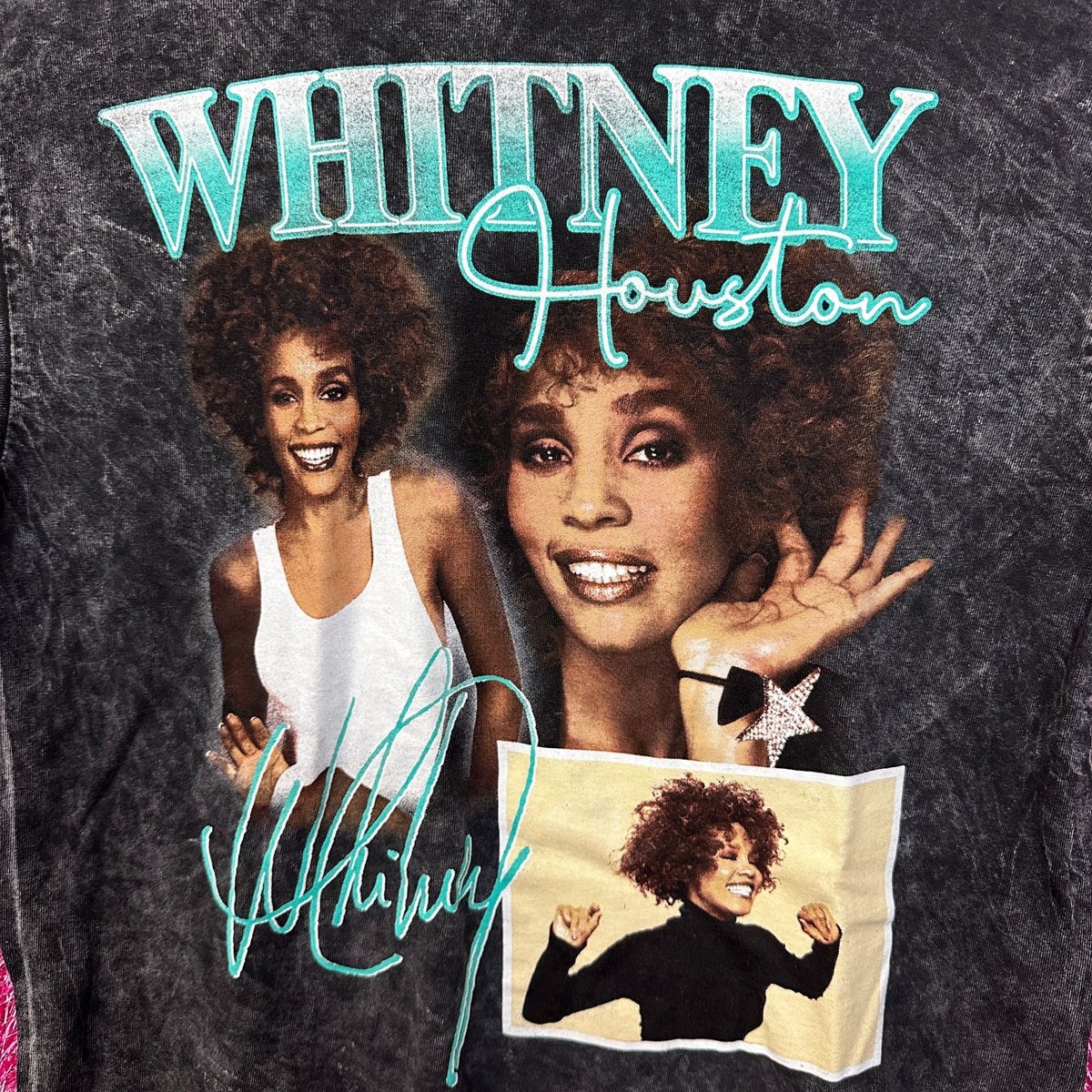Whitney Houston Retro Style mineral wash tshirt size Medium product image 2