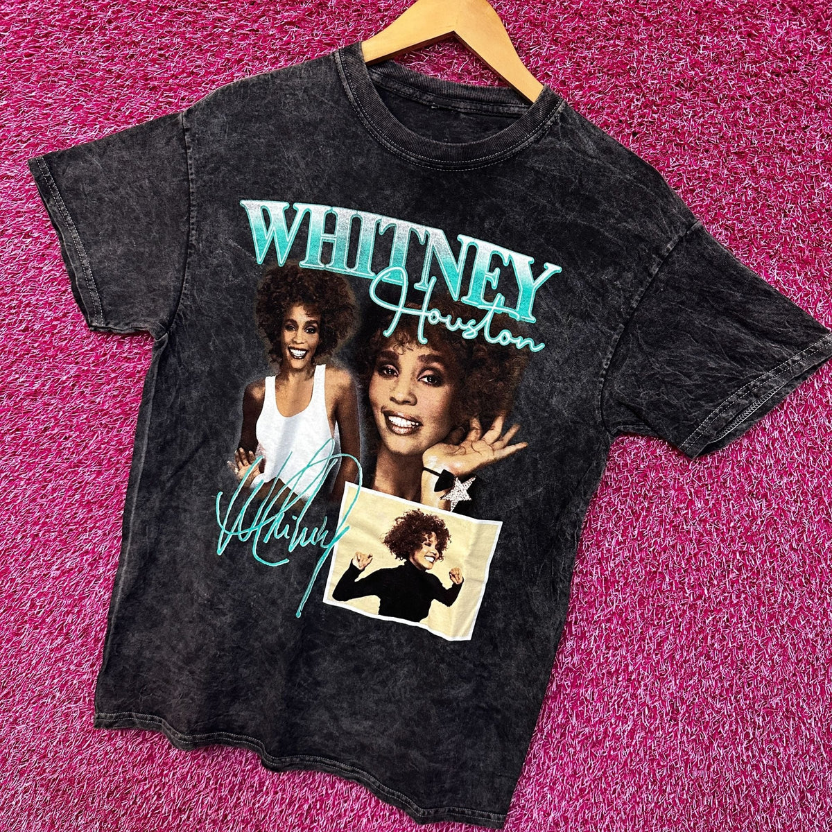 Whitney Houston Retro Style mineral wash tshirt size Medium product image 3