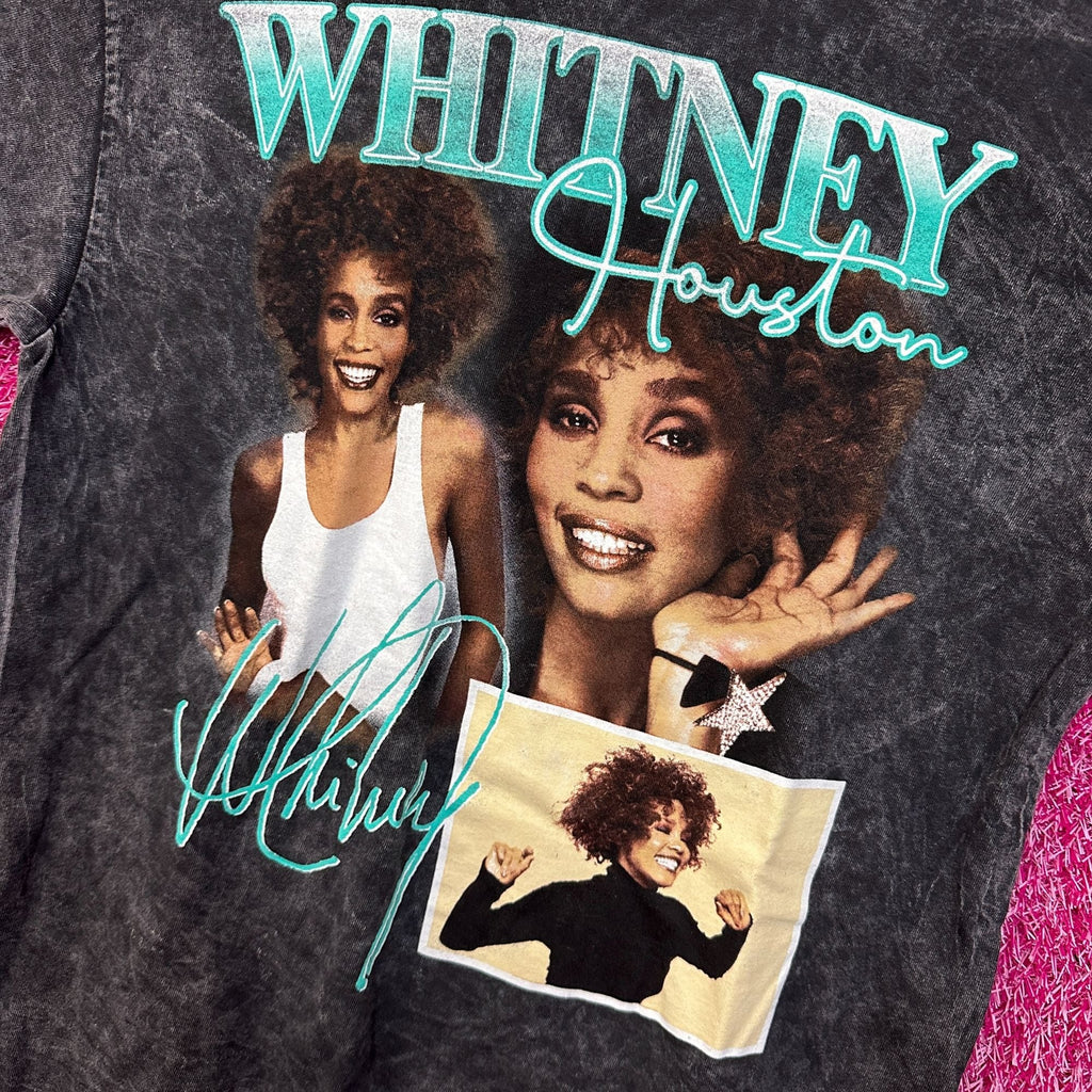 Whitney Houston Retro Style mineral wash tshirt size Medium product image 4