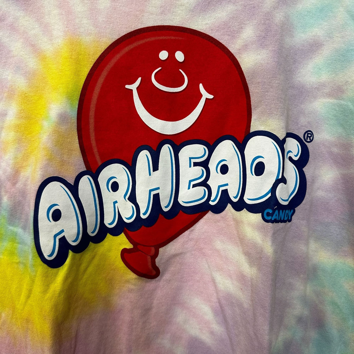 Airheads Smiley Red Balloon Logo Taffy Candy Promo Tie Dye L product image 2