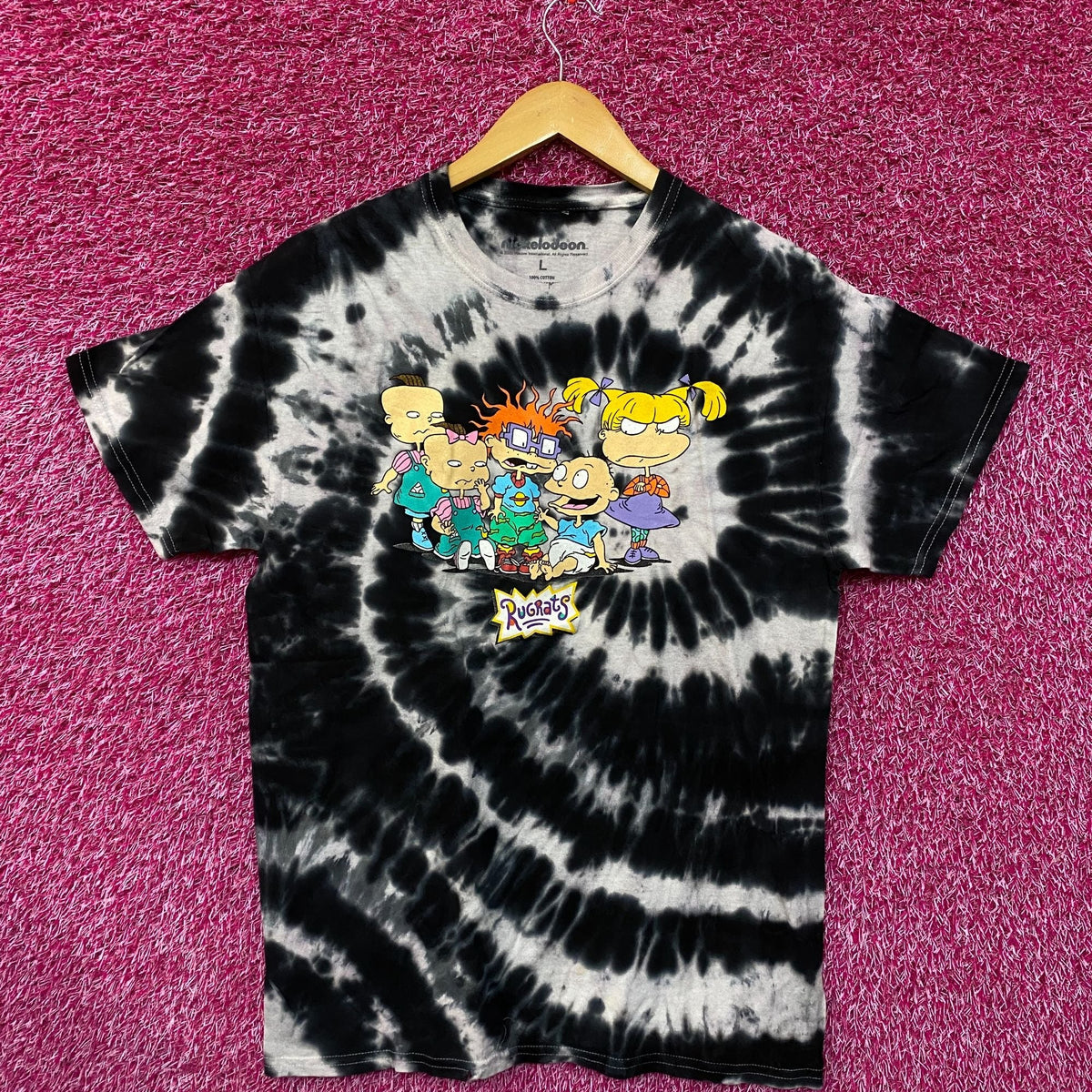 Rugrats Angelica & the Babies Nickelodeon Cartoon Tie Dye L product image 1