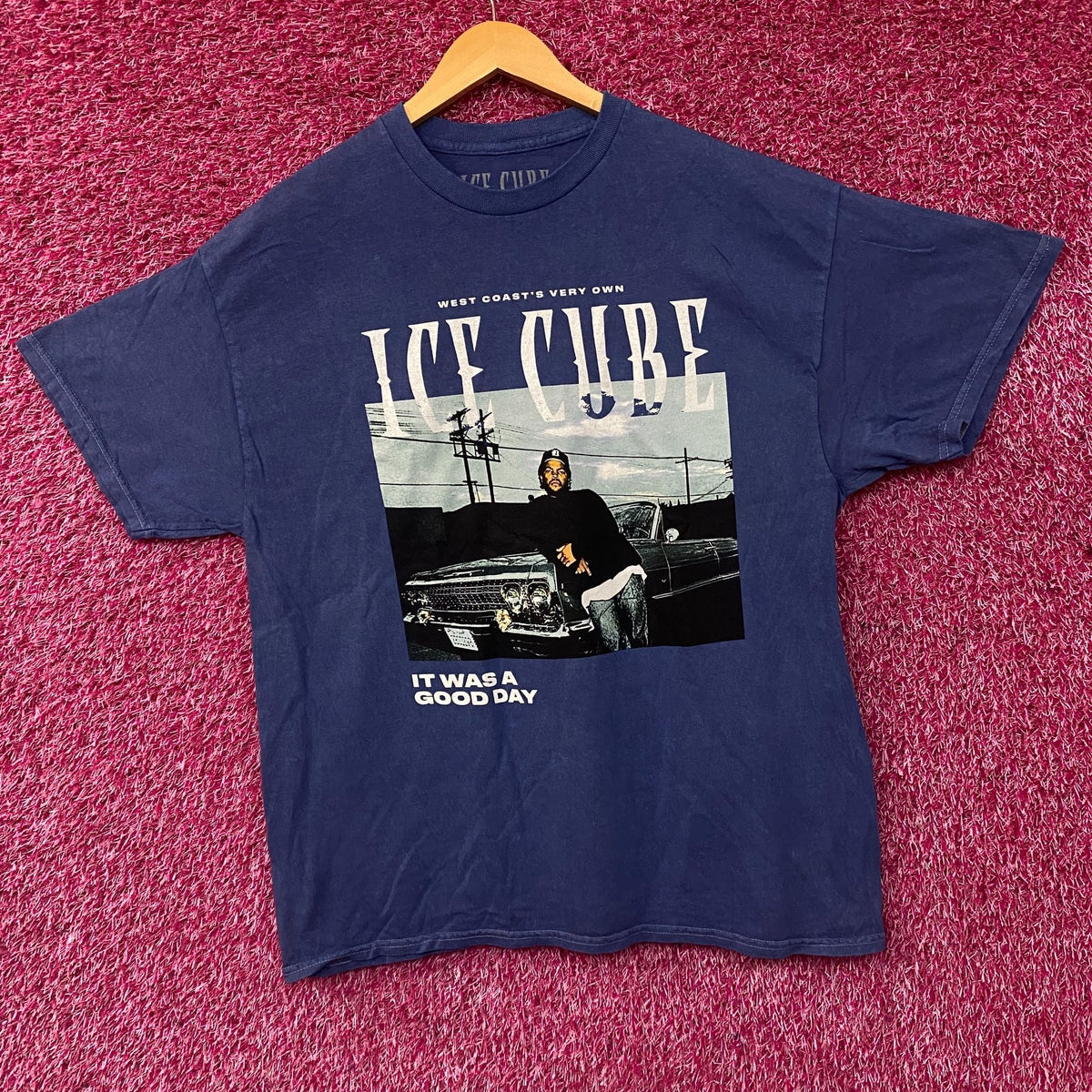 Ice Cube West Coast Good Day Portrait Acid Wash Blue product image 2