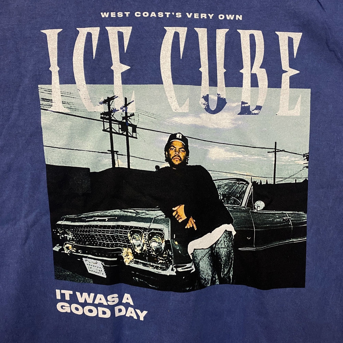 Ice Cube West Coast Good Day Portrait Acid Wash Blue product image 7
