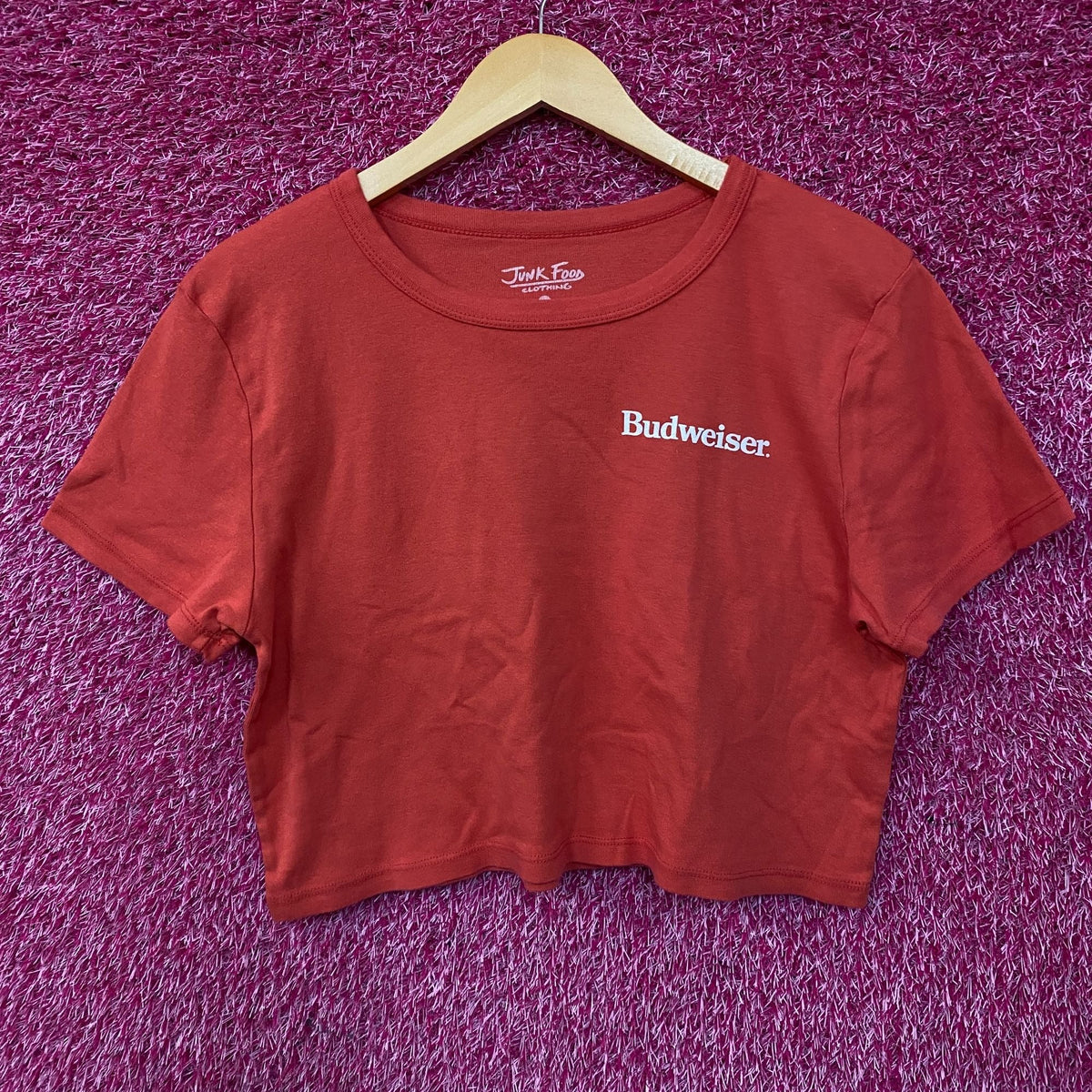 Junk Food Clothing Budweiser King Of Beer Women's Crop XL