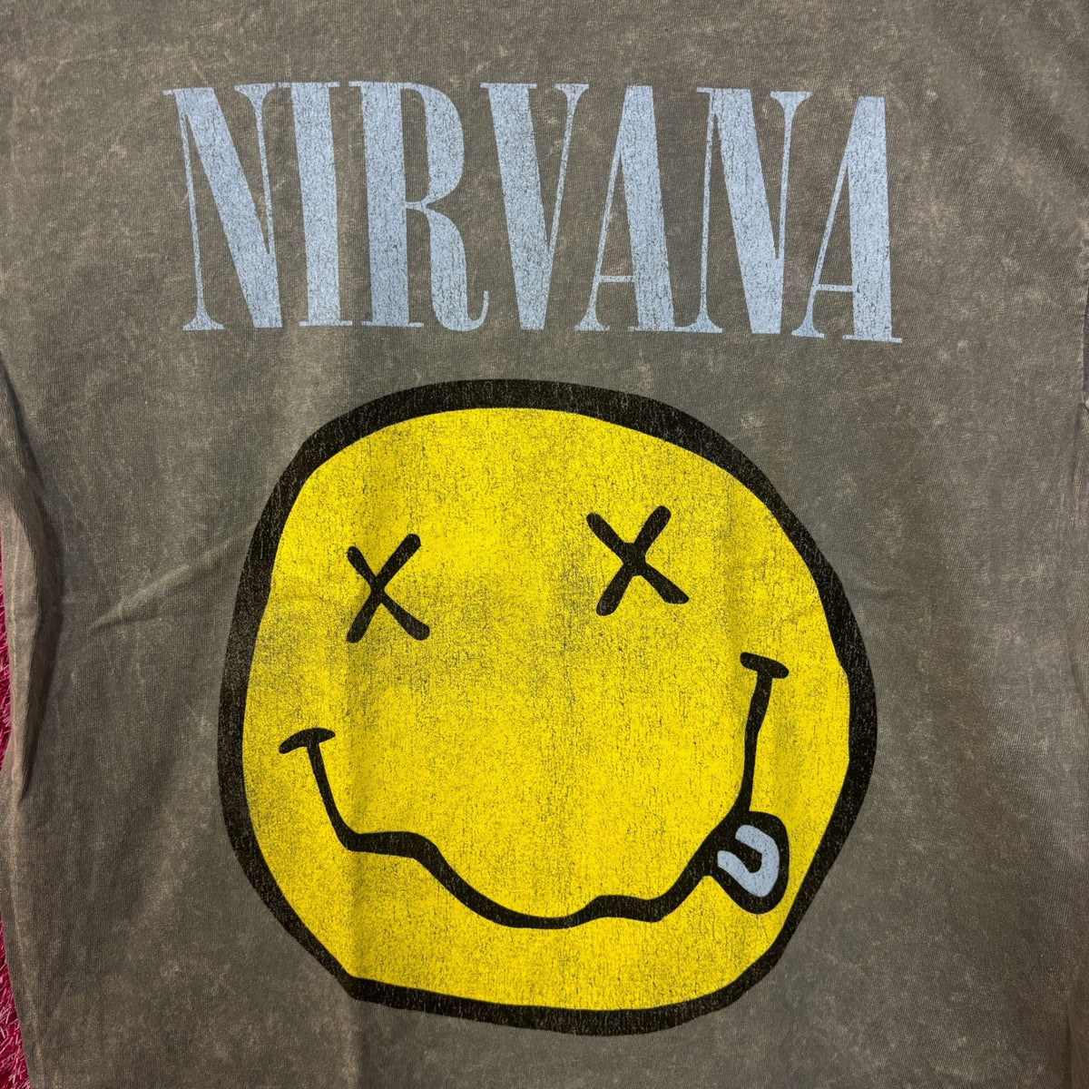 Nirvana Nevermind Smiley Face mineral wash tshirt size large product image 2