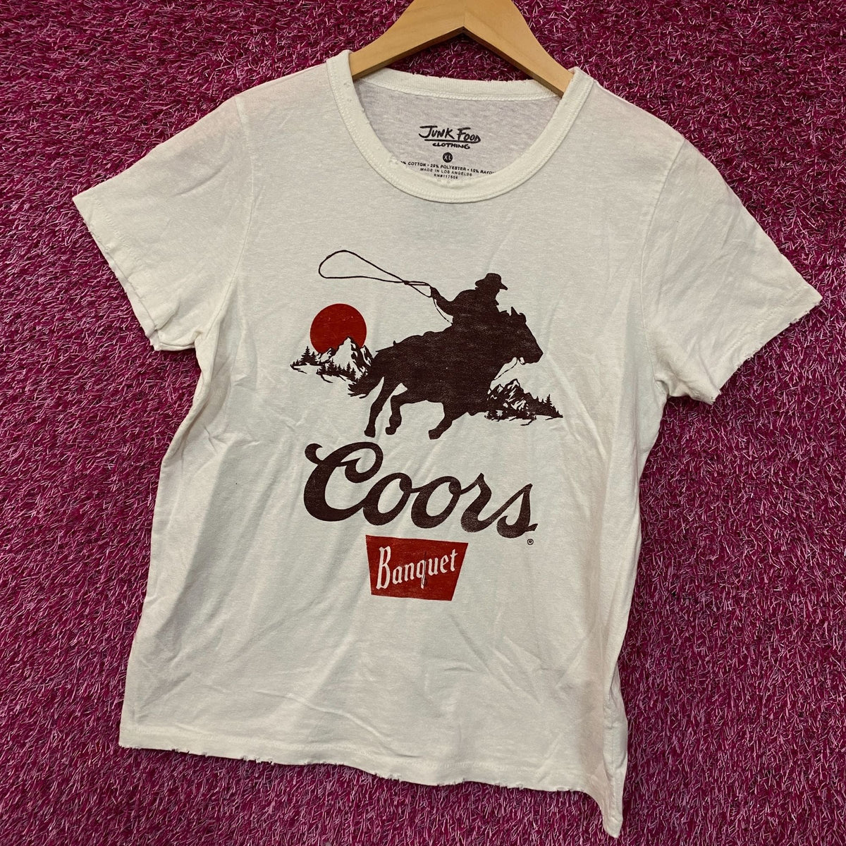 Junk Food Clothing Coors Banquet Cowboy Vintage Style product image 3