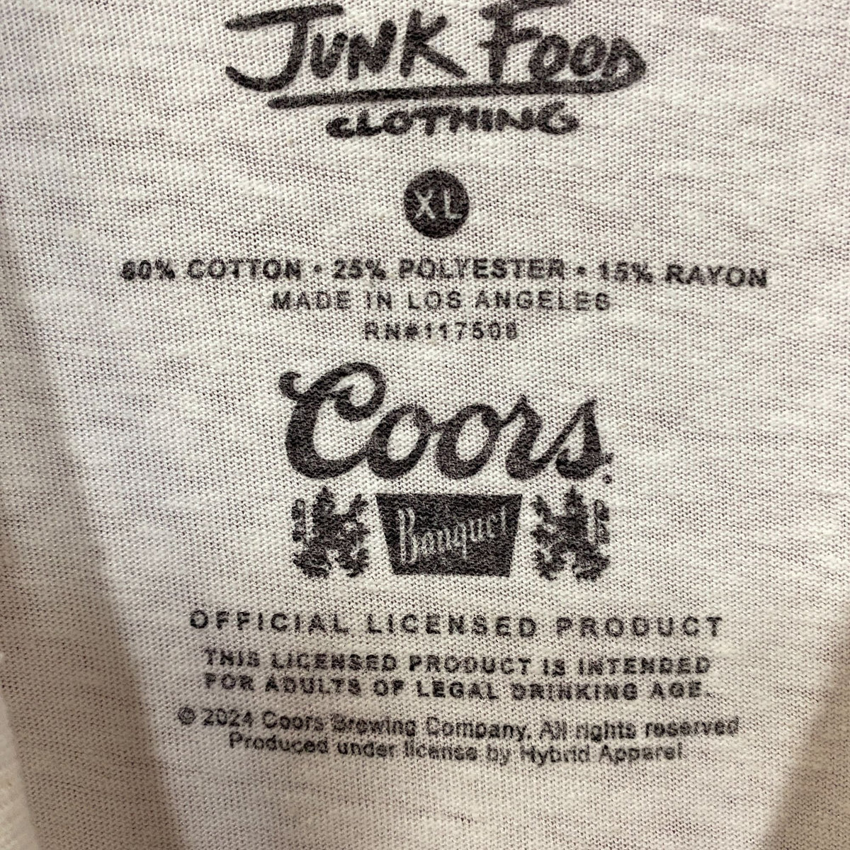 Junk Food Clothing Coors Banquet Cowboy Vintage Style product image 4