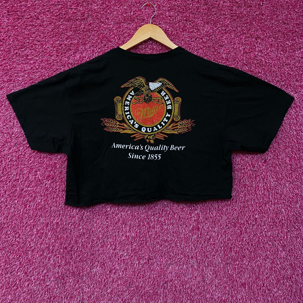 Junk Food Miller High Life Beer Logo Women's Crop Tee Large product image 1
