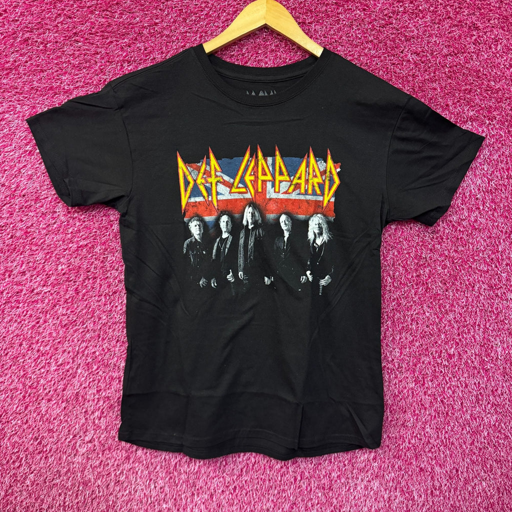 Def Leppard Hall of Fame British Flag Heavy Metal Band Tee M product image 1