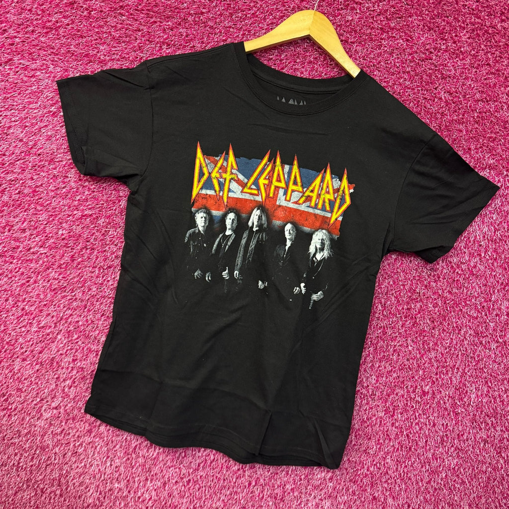 Def Leppard Hall of Fame British Flag Heavy Metal Band Tee M product image 3