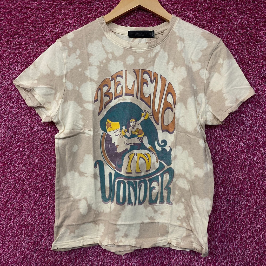 Junk Food Clothing Wonder Woman Believe in Tie-Dye T-Shirt product image 1