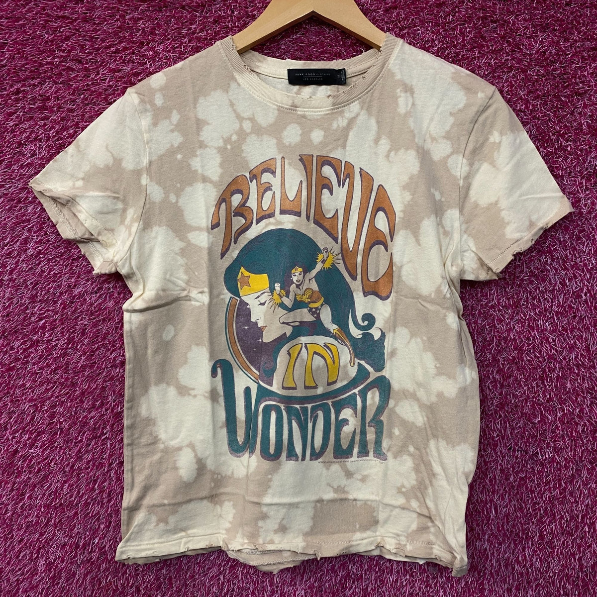 Junk Food Clothing Wonder Woman Believe in Tie-Dye T-Shirt product image 1