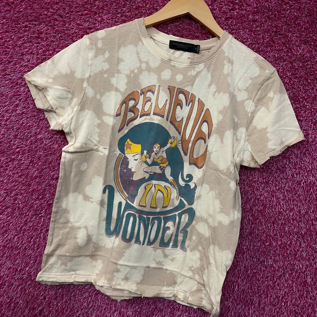 Junk Food Clothing Wonder Woman Believe in Tie-Dye T-Shirt product image 3