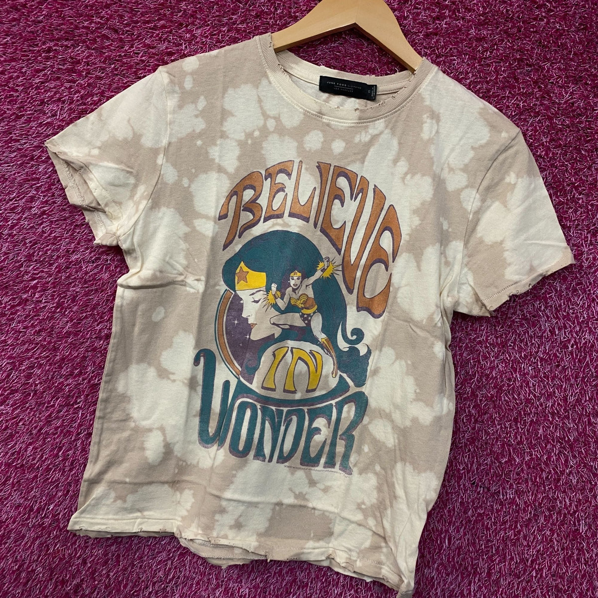 Junk Food Clothing Wonder Woman Believe in Tie-Dye T-Shirt product image 3