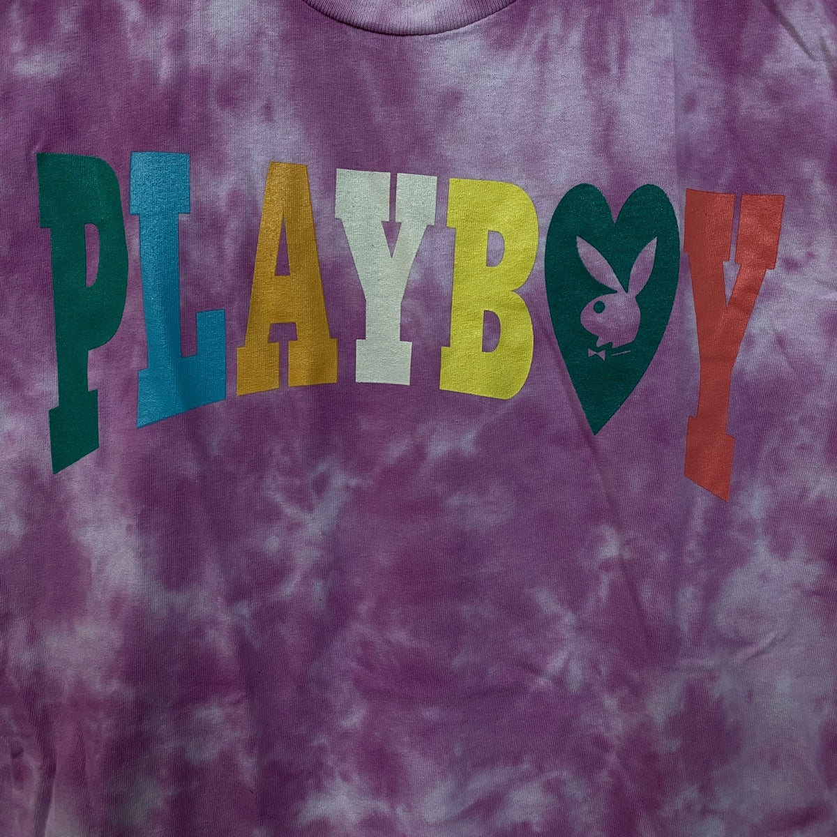 Playboy Colorful Arc Logo Tie-Dye Graphic T-Shirt Large product image 2