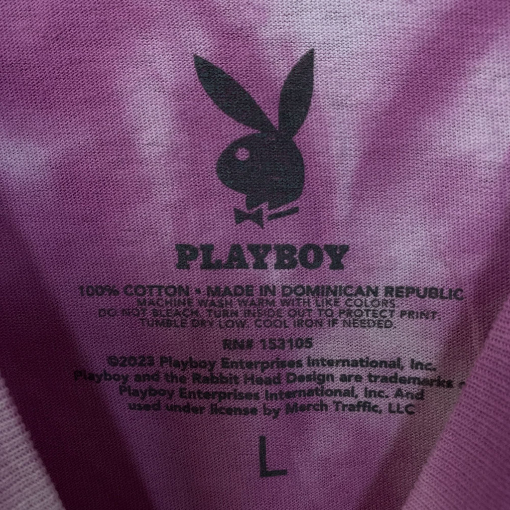 Playboy Colorful Arc Logo Tie-Dye Graphic T-Shirt Large product image 4