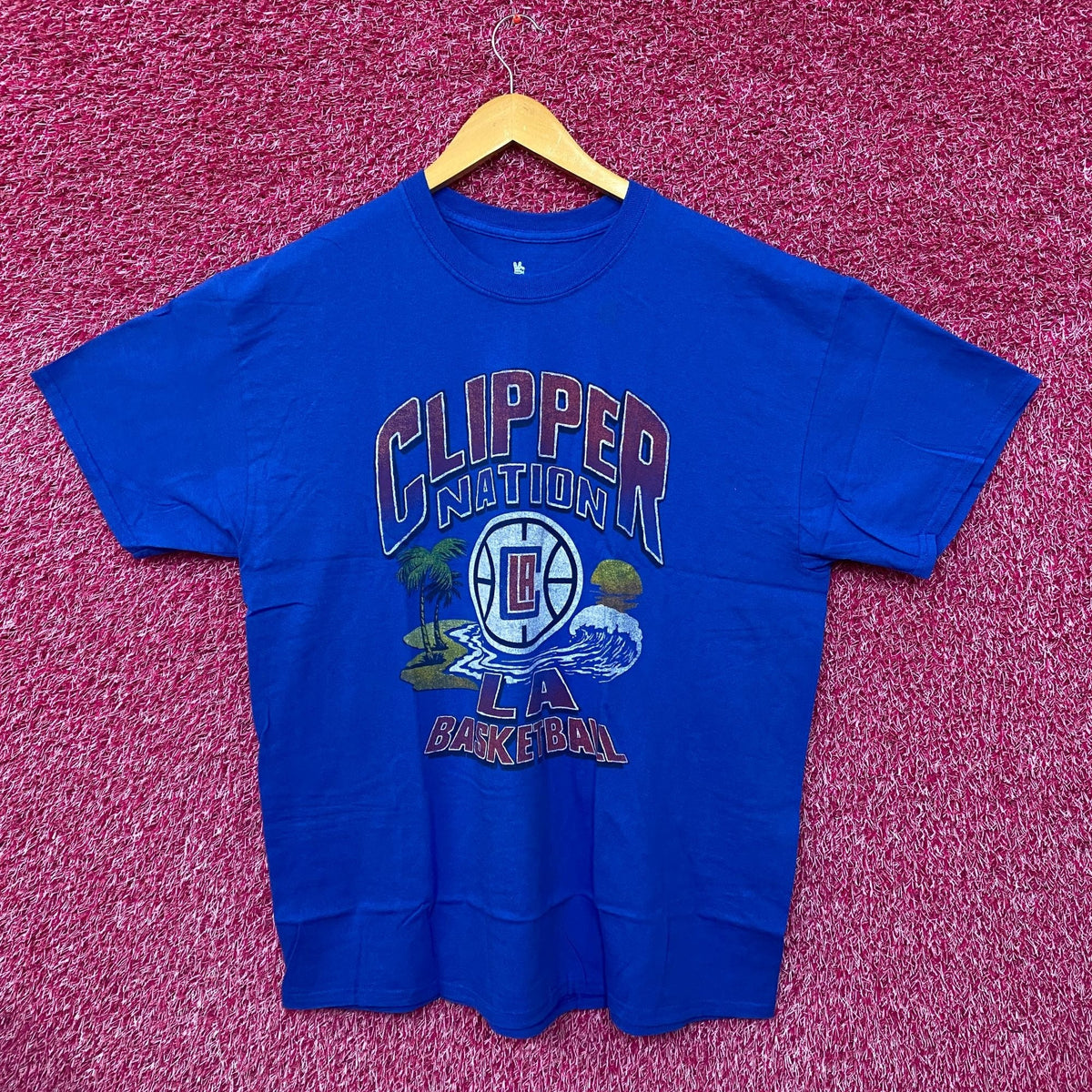 Clipper Nation LA Basketball NBA Team Beach Tailgate Tee L product image 1