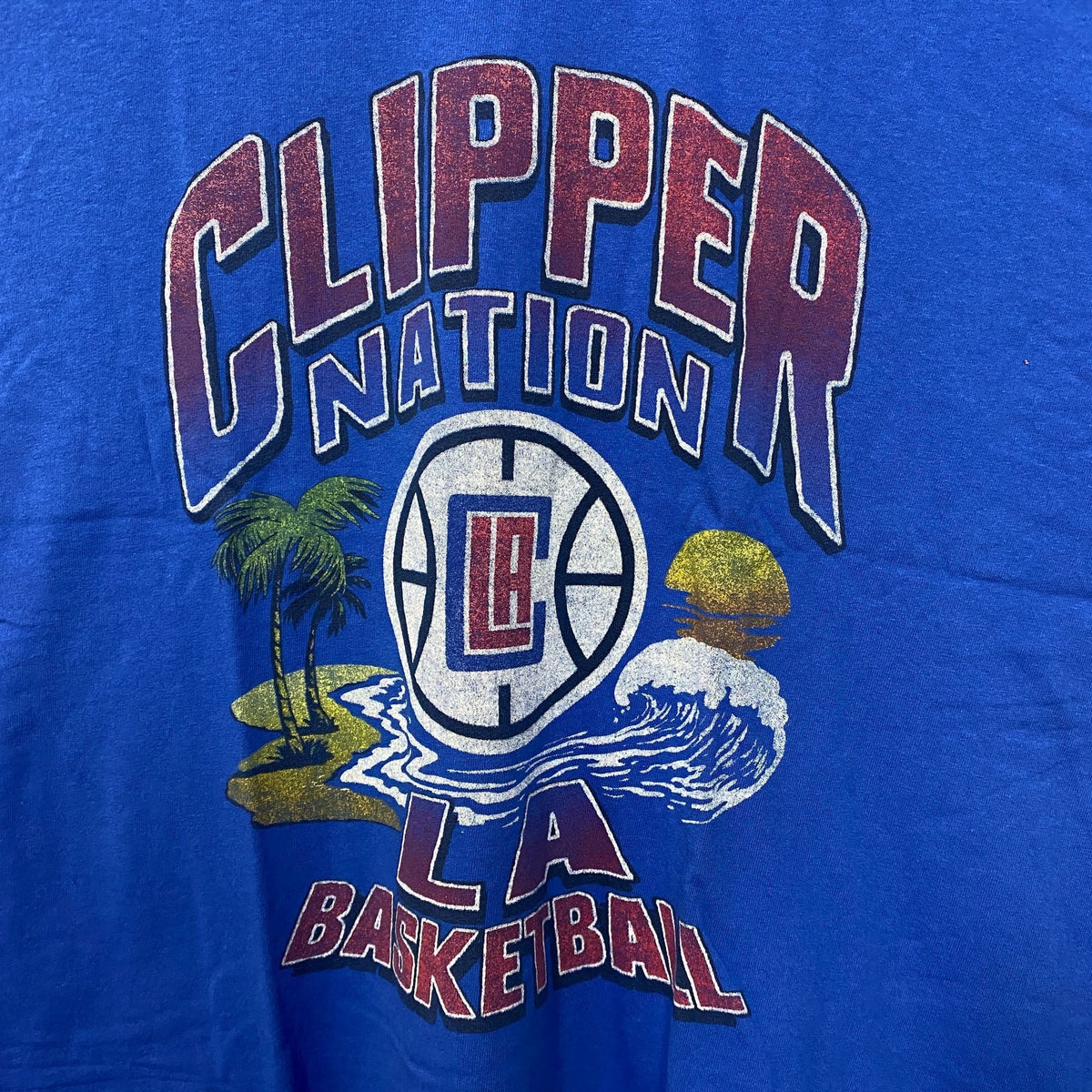 Clipper Nation LA Basketball NBA Team Beach Tailgate Tee L product image 2