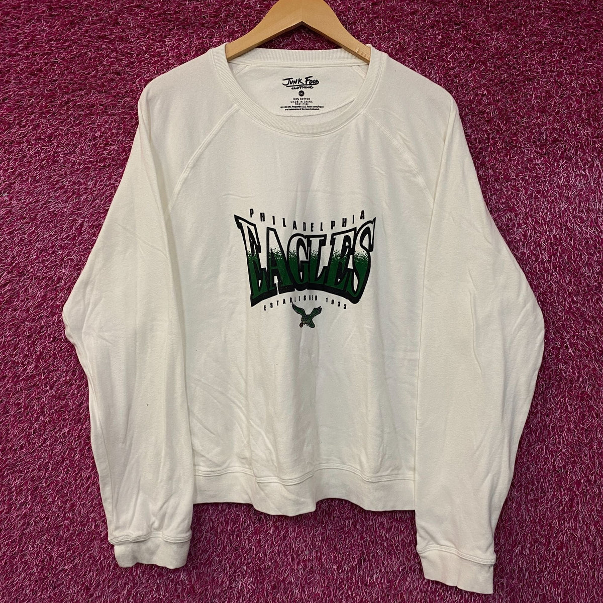 Junk Food Clothing Philadelphia Eagles Logo Crop Crewneck product image 1