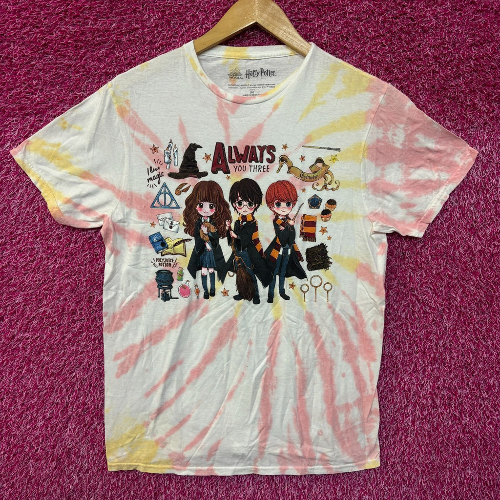 Harry Potter Chibi Hermoine, Ron, tiedye T-shirt size medium product image 1