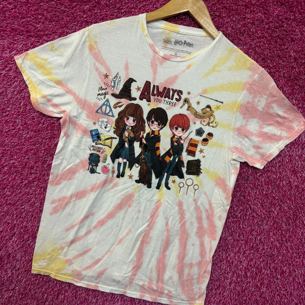 Harry Potter Chibi Hermoine, Ron, tiedye T-shirt size medium product image 3