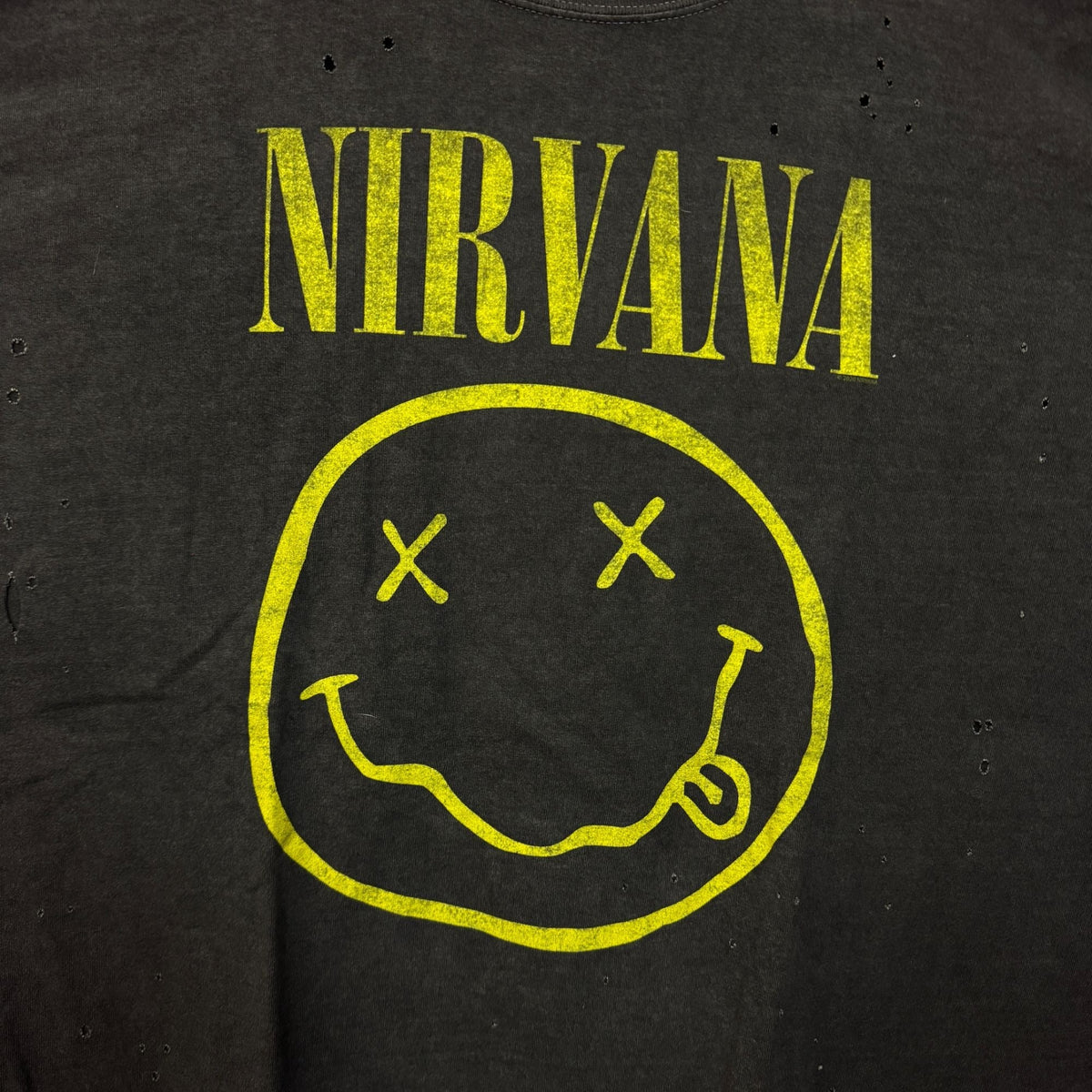 Nirvana Nevermind Smiley Distressed Grunge Rock Band Tee O/S product image 2