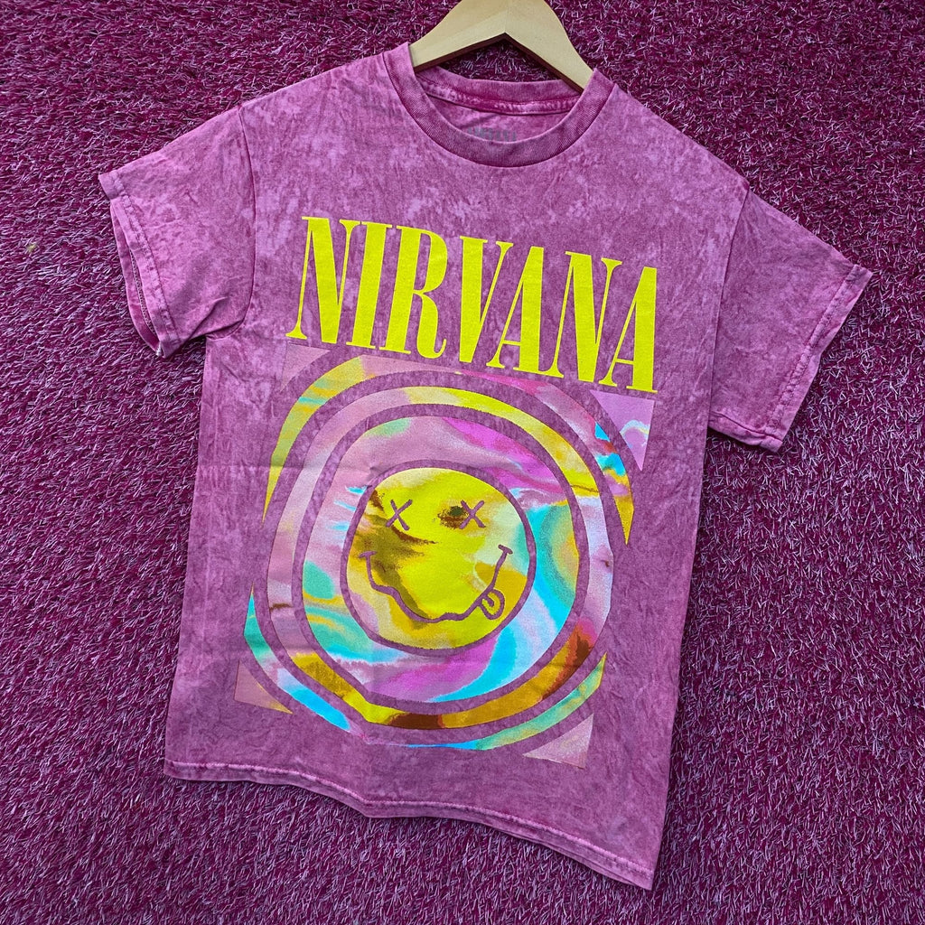 Nirvana Dead Smiley Grunge Band Graphic T-Shirt Small product image 3