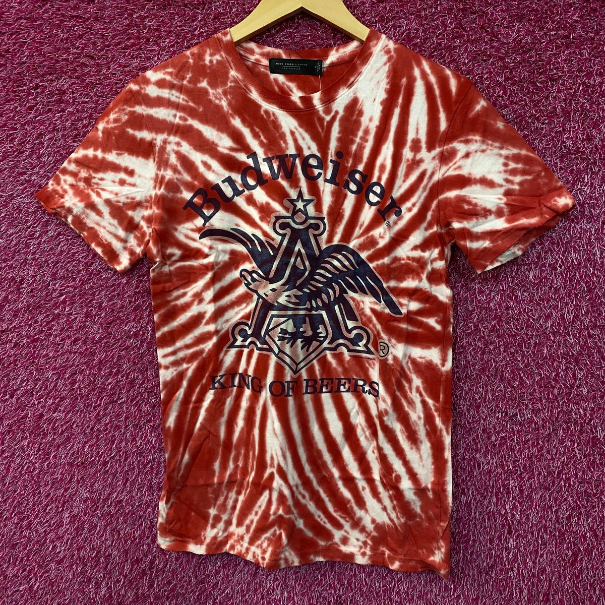 Junk Food Budweiser King Of Beer Logo Tie Dye Flea Market product image 1