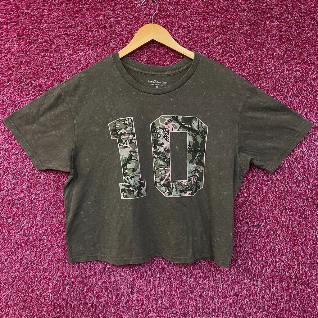 Rebellious One Grey Pink Camo Varsity Number 10 Mineral product image 1