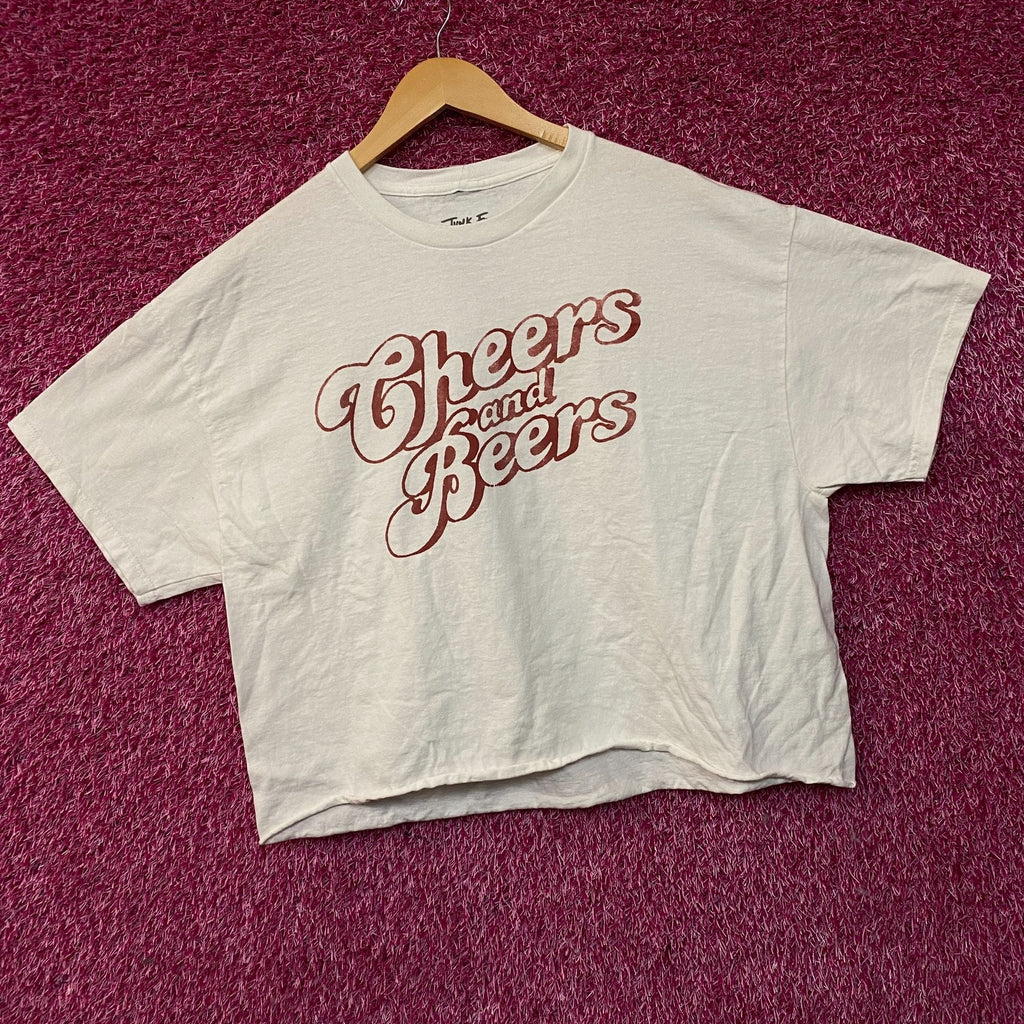 Junk Food Clothing Cheers and Beers Cropped Graphic T-Shirt product image 3