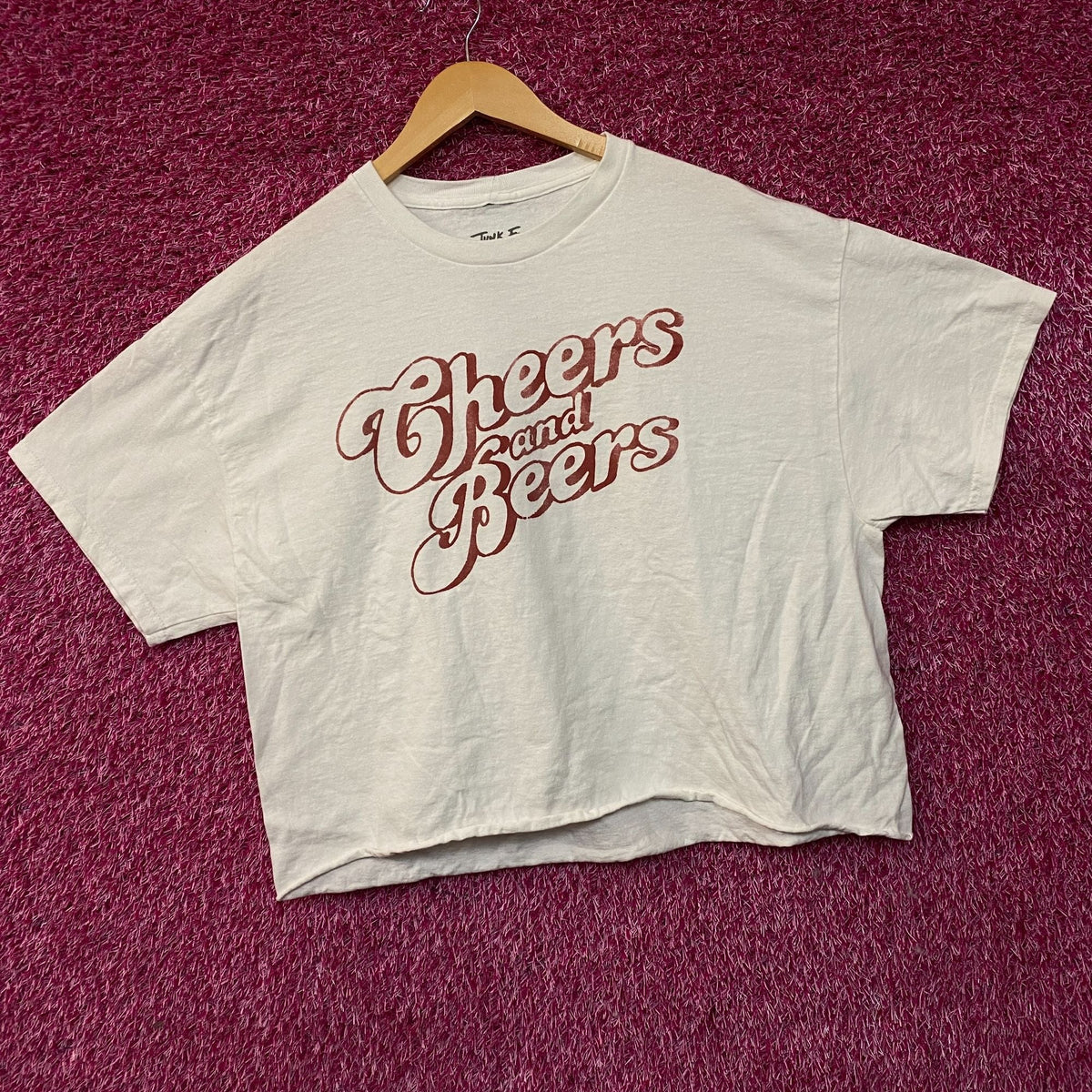 Junk Food Clothing Cheers and Beers Cropped Graphic T-Shirt product image 3