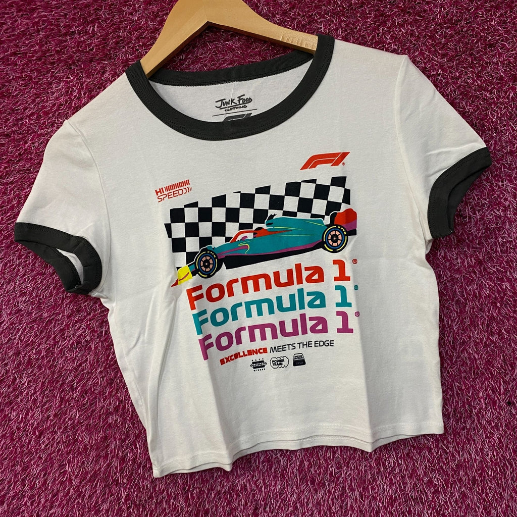 Junk Food Women's Formula 1 Finish Line Crop T-shirt Large product image 3