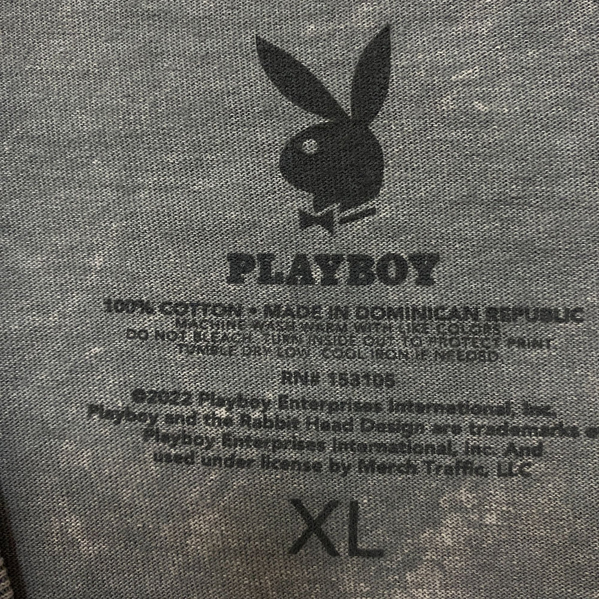 Playboy Stacked Logo Acid Wash Graphic T-Shirt XL product image 4