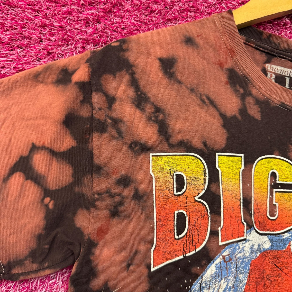 Biggie Smalls Kingpin of Planet Earth Hip Hop Bleach Dye M product image 5