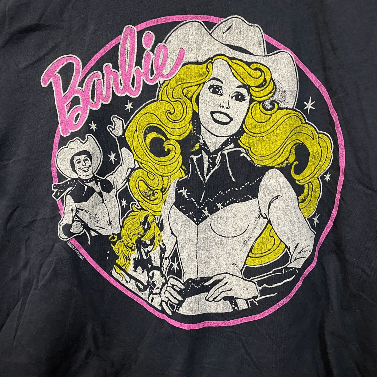 Junk Food Barbie Cowgirl Retro Graphic Women's Green Crop product image 4