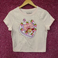 Strawberry Shortcake Heart Cake Glitter Women's Baby Tee product image 1