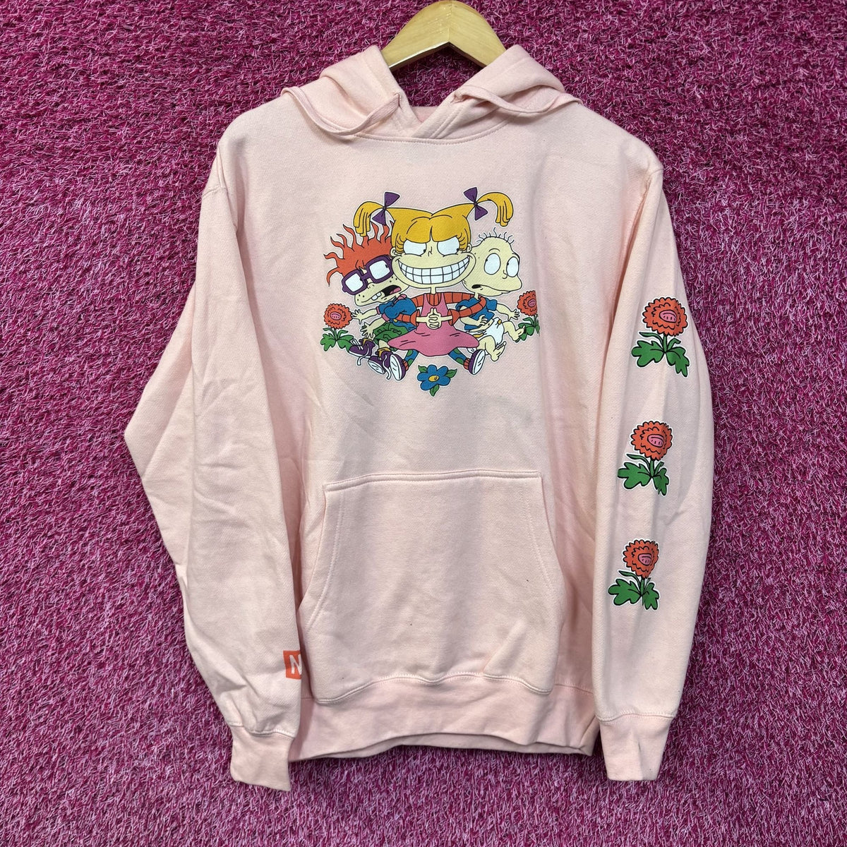 Rugrats Neff Pink Hoodie Pullover Medium product image 1