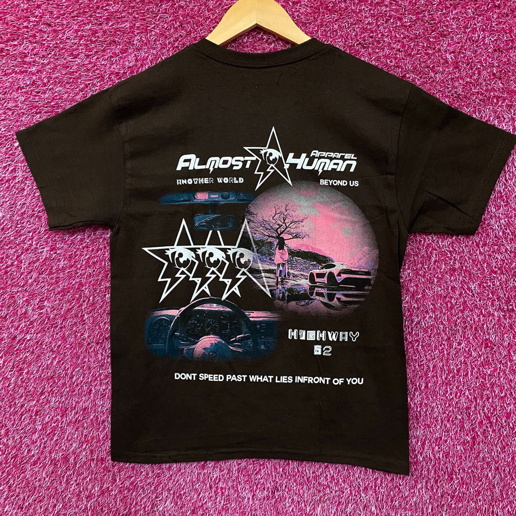 Almost Human Pink World Apparel Graphic T-Shirt Large product image 1