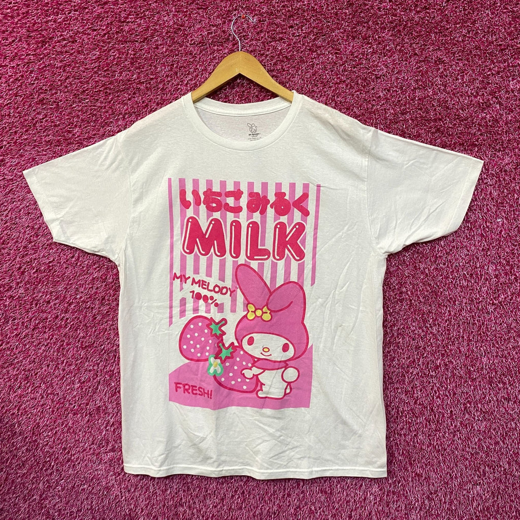 My Melody Japanese Kawaii Strawberry Milk Sanrio Tee L product image 1