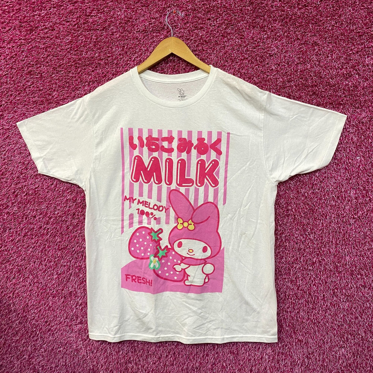 My Melody Japanese Kawaii Strawberry Milk Sanrio Tee L product image 1