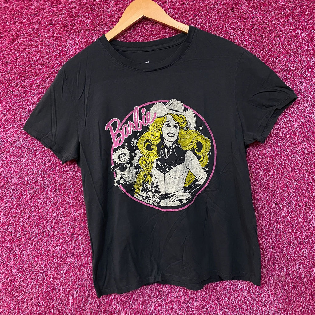 Junk Food Barbie Cowgirl Retro Graphic Women's Green Crop product image 3