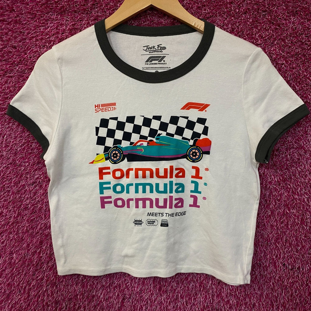 Junk Food Women's Formula 1 Finish Line Crop T-shirt XL product image 1
