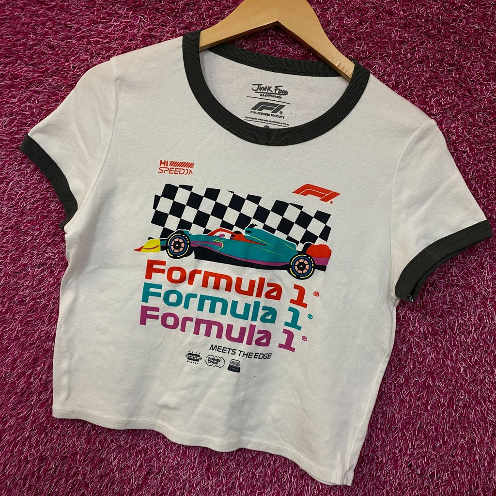 Junk Food Women's Formula 1 Finish Line Crop T-shirt XL product image 3
