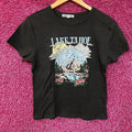 Rebellious One Lake Tahoe Ribbed Graphic Crop Top Medium