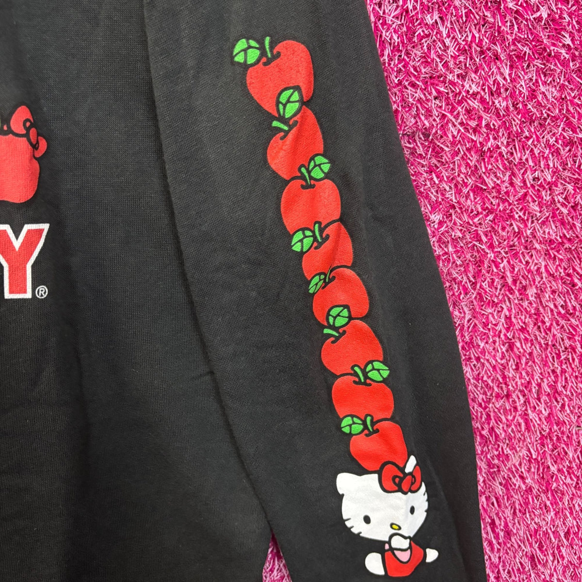 Hello Kitty Red Apples & Daisies Sanrio Kawaii Crewneck L
