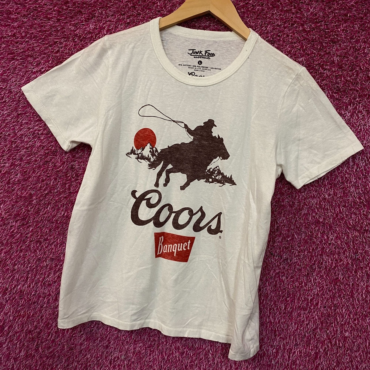 Junk Food Clothing Coors Banquet Cowboy Vintage Style product image 3