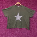 Maurices Olive Green Star Graphic Crop T-Shirt 2XL product image 1