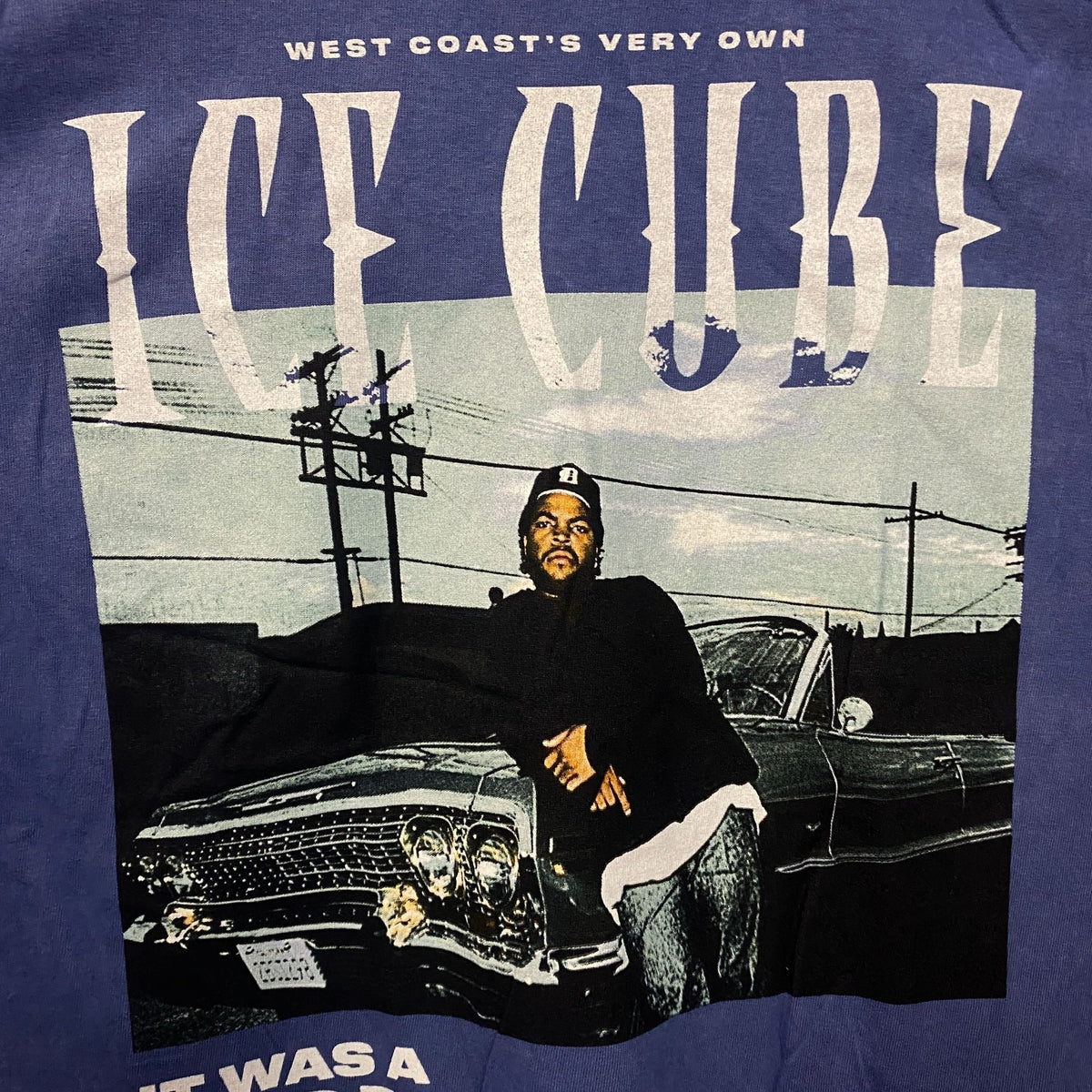 Ice Cube West Coast Good Day Portrait Acid Wash Blue product image 8